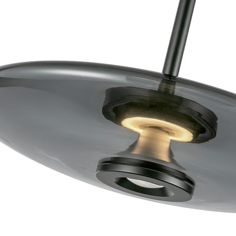 LED Pendant<br /><span style="color:#4AB0CE;">Entrega: 4-10 dias en USA</span><br /><span style="color:#4AB0CE;font-size:60%;">PREGUNTE POR ENTREGA EN PANAMA</span><br />Collection: Kyoto<br />Finish: Black/Smoked Glass