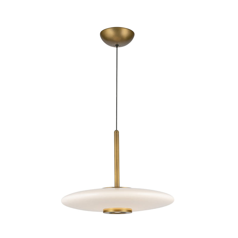 LED Pendant<br /><span style="color:#4AB0CE;">Entrega: 4-10 dias en USA</span><br /><span style="color:#4AB0CE;font-size:60%;">PREGUNTE POR ENTREGA EN PANAMA</span><br />Collection: Kyoto<br />Finish: Vintage Brass/Glossy Opal Glass