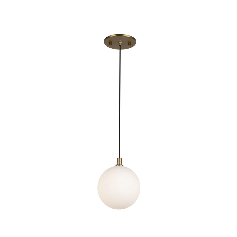 LED Pendant<br /><span style="color:#4AB0CE;">Entrega: 4-10 dias en USA</span><br /><span style="color:#4AB0CE;font-size:60%;">PREGUNTE POR ENTREGA EN PANAMA</span><br />Collection: Bolla<br />Finish: Brushed Gold/Opal Glass