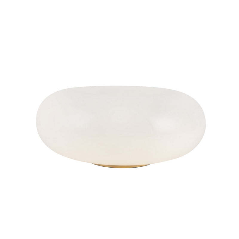 LED Table Lamp<br /><span style="color:#4AB0CE;">Entrega: 4-10 dias en USA</span><br /><span style="color:#4AB0CE;font-size:60%;">PREGUNTE POR ENTREGA EN PANAMA</span><br />Collection: Nimbus<br />Finish: Vintage Brass/Opal Glass