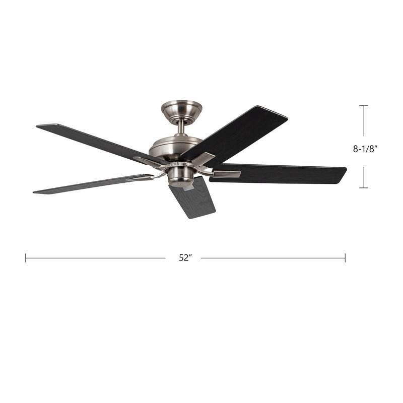 Kuzco Lighting - CF78752-BN-NLW - 52"Ceiling Fan - Erikson - Brushed Nickel