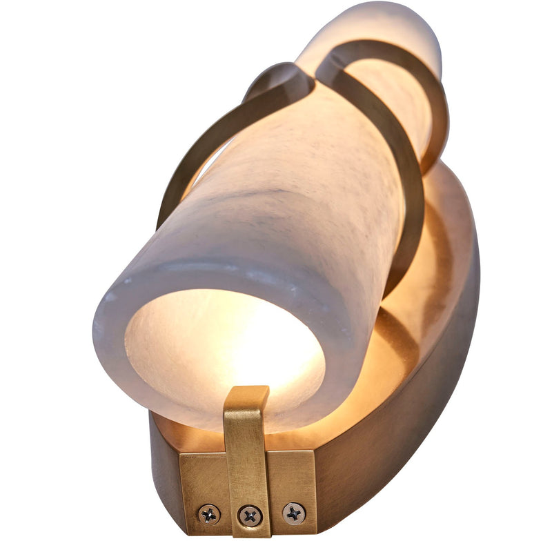 LED Wall Sconce<br /><span style="color:#4AB0CE;">Entrega: 2-3 semanas en USA</span><br /><span style="color:#4AB0CE;font-size:60%;">PREGUNTE POR ENTREGA EN PANAMA</span><br />Collection: Gypsum<br />Finish: True Brass