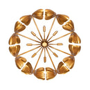 Kalco - 523858WGL - Eight Light Pendant - Botanica - Warm Gold