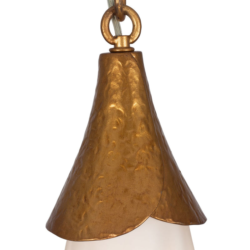 One Light Pendant<br /><span style="color:#4AB0CE;">Entrega: 4-10 dias en USA</span><br /><span style="color:#4AB0CE;font-size:60%;">PREGUNTE POR ENTREGA EN PANAMA</span><br />Collection: Bougainvillea<br />Finish: Warm Gold