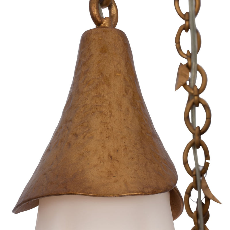 Three Light Pendant<br /><span style="color:#4AB0CE;">Entrega: 9-10 semanas en USA</span><br /><span style="color:#4AB0CE;font-size:60%;">PREGUNTE POR ENTREGA EN PANAMA</span><br />Collection: Bougainvillea<br />Finish: Warm Gold