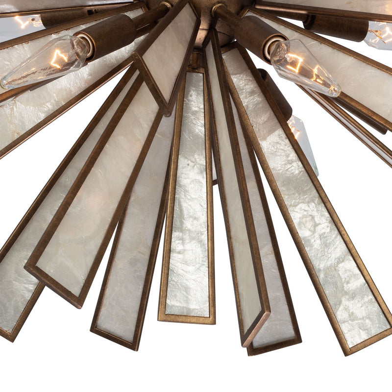 18 Light Pendant<br /><span style="color:#4AB0CE;">Entrega: 1-2 semanas en USA</span><br /><span style="color:#4AB0CE;font-size:60%;">PREGUNTE POR ENTREGA EN PANAMA</span><br />Collection: Radiance<br />Finish: Pearlized Antique Brass