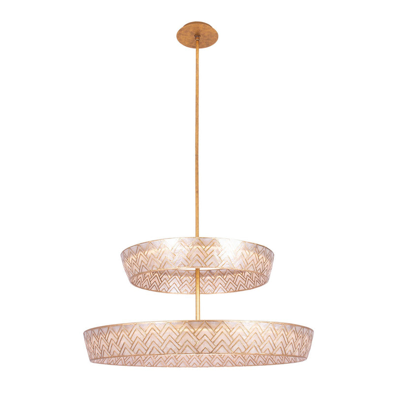 LED Pendant<br /><span style="color:#4AB0CE;">Entrega: 7-8 semanas en USA</span><br /><span style="color:#4AB0CE;font-size:60%;">PREGUNTE POR ENTREGA EN PANAMA</span><br />Collection: Geo<br />Finish: Oxidized Gold Leaf