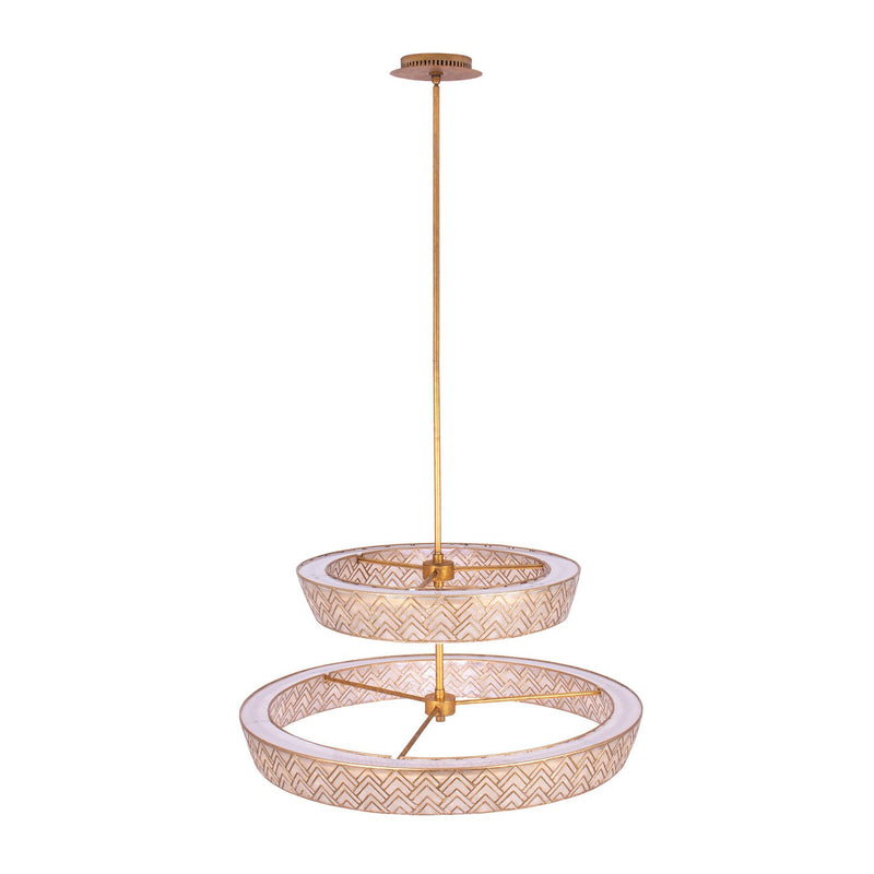 LED Pendant<br /><span style="color:#4AB0CE;">Entrega: 7-8 semanas en USA</span><br /><span style="color:#4AB0CE;font-size:60%;">PREGUNTE POR ENTREGA EN PANAMA</span><br />Collection: Geo<br />Finish: Oxidized Gold Leaf