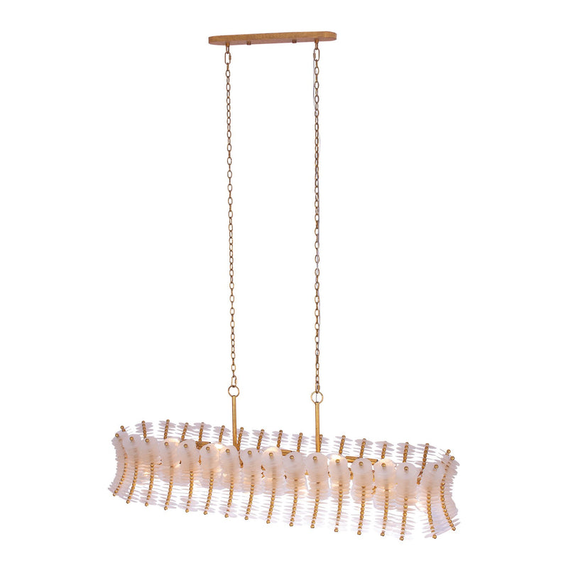 12 Light Island Pendant<br /><span style="color:#4AB0CE;">Entrega: 10-11 semanas en USA</span><br /><span style="color:#4AB0CE;font-size:60%;">PREGUNTE POR ENTREGA EN PANAMA</span><br />Collection: Gossamer<br />Finish: Oxidized Gold Leaf