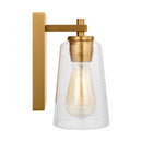 One Light Wall Sconce<br /><span style="color:#4AB0CE;">Entrega: 4-10 dias en USA</span><br /><span style="color:#4AB0CE;font-size:60%;">PREGUNTE POR ENTREGA EN PANAMA</span><br />Collection: Mercer<br />Finish: Burnished Brass