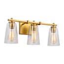 Three Light Vanity<br /><span style="color:#4AB0CE;">Entrega: 4-10 dias en USA</span><br /><span style="color:#4AB0CE;font-size:60%;">PREGUNTE POR ENTREGA EN PANAMA</span><br />Collection: Mercer<br />Finish: Burnished Brass