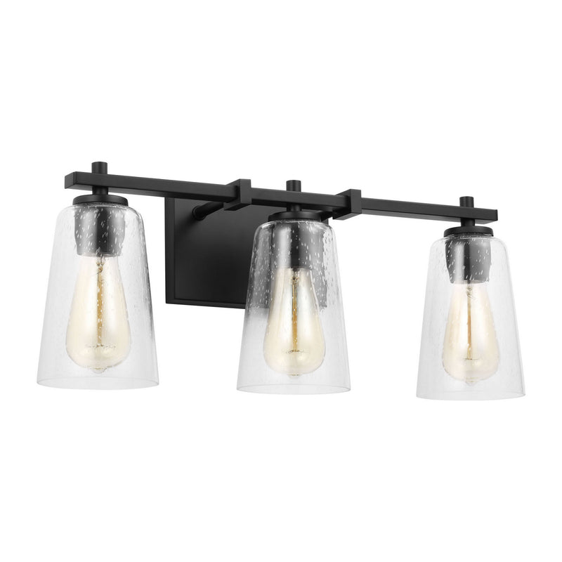 Three Light Vanity<br /><span style="color:#4AB0CE;">Entrega: 4-10 dias en USA</span><br /><span style="color:#4AB0CE;font-size:60%;">PREGUNTE POR ENTREGA EN PANAMA</span><br />Collection: Mercer<br />Finish: Midnight Black
