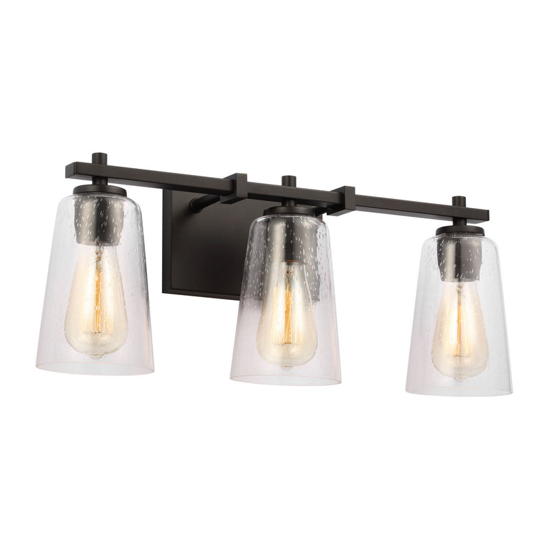 Three Light Vanity<br /><span style="color:#4AB0CE;">Entrega: 4-10 dias en USA</span><br /><span style="color:#4AB0CE;font-size:60%;">PREGUNTE POR ENTREGA EN PANAMA</span><br />Collection: Mercer<br />Finish: Midnight Black