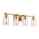 Four Light Vanity<br /><span style="color:#4AB0CE;">Entrega: 4-10 dias en USA</span><br /><span style="color:#4AB0CE;font-size:60%;">PREGUNTE POR ENTREGA EN PANAMA</span><br />Collection: Mercer<br />Finish: Burnished Brass