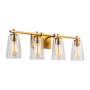 Four Light Vanity<br /><span style="color:#4AB0CE;">Entrega: 4-10 dias en USA</span><br /><span style="color:#4AB0CE;font-size:60%;">PREGUNTE POR ENTREGA EN PANAMA</span><br />Collection: Mercer<br />Finish: Burnished Brass