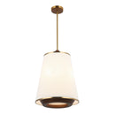 Three Light Foyer Pendant<br /><span style="color:#4AB0CE;">Entrega: 4-10 dias en USA</span><br /><span style="color:#4AB0CE;font-size:60%;">PREGUNTE POR ENTREGA EN PANAMA</span><br />Collection: Desert Flyer<br />Finish: Satin Brass/Medium Walnut