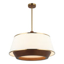 Six Light Pendant<br /><span style="color:#4AB0CE;">Entrega: 4-10 dias en USA</span><br /><span style="color:#4AB0CE;font-size:60%;">PREGUNTE POR ENTREGA EN PANAMA</span><br />Collection: Desert Flyer<br />Finish: Satin Brass/Medium Walnut