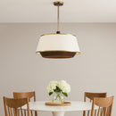 Varaluz - 520P06SBW - Six Light Pendant - Desert Flyer - Satin Brass/Medium Walnut