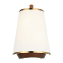 Two Light Wall Sconce<br /><span style="color:#4AB0CE;">Entrega: 4-10 dias en USA</span><br /><span style="color:#4AB0CE;font-size:60%;">PREGUNTE POR ENTREGA EN PANAMA</span><br />Collection: Desert Flyer<br />Finish: Satin Brass/Medium Walnut