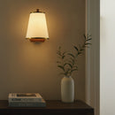Two Light Wall Sconce<br /><span style="color:#4AB0CE;">Entrega: 4-10 dias en USA</span><br /><span style="color:#4AB0CE;font-size:60%;">PREGUNTE POR ENTREGA EN PANAMA</span><br />Collection: Desert Flyer<br />Finish: Satin Brass/Medium Walnut