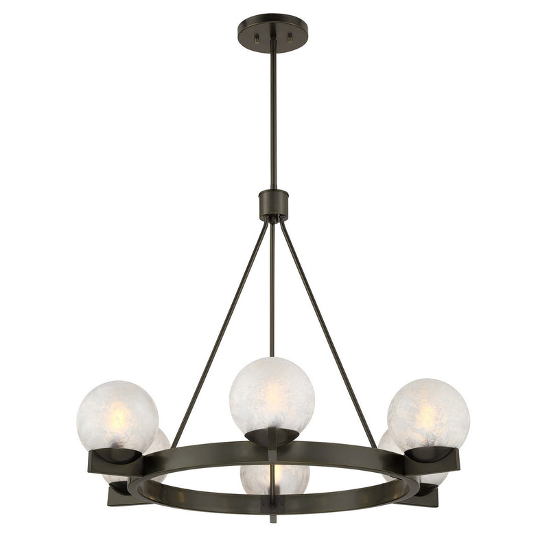 Six Light Chandelier<br /><span style="color:#4AB0CE;">Entrega: 4-10 dias en USA</span><br /><span style="color:#4AB0CE;font-size:60%;">PREGUNTE POR ENTREGA EN PANAMA</span><br />Collection: Darien<br />Finish: Mediterranean Bronze