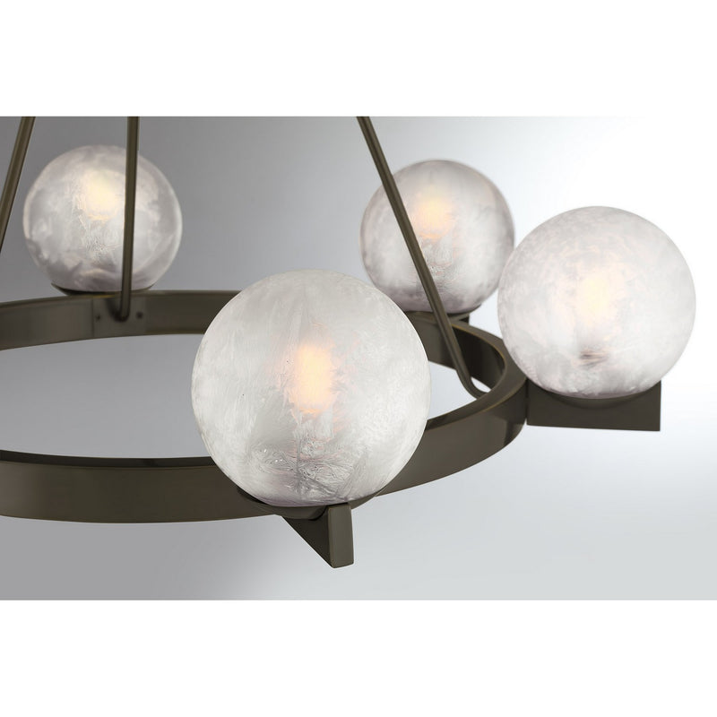 Six Light Chandelier<br /><span style="color:#4AB0CE;">Entrega: 4-10 dias en USA</span><br /><span style="color:#4AB0CE;font-size:60%;">PREGUNTE POR ENTREGA EN PANAMA</span><br />Collection: Darien<br />Finish: Mediterranean Bronze