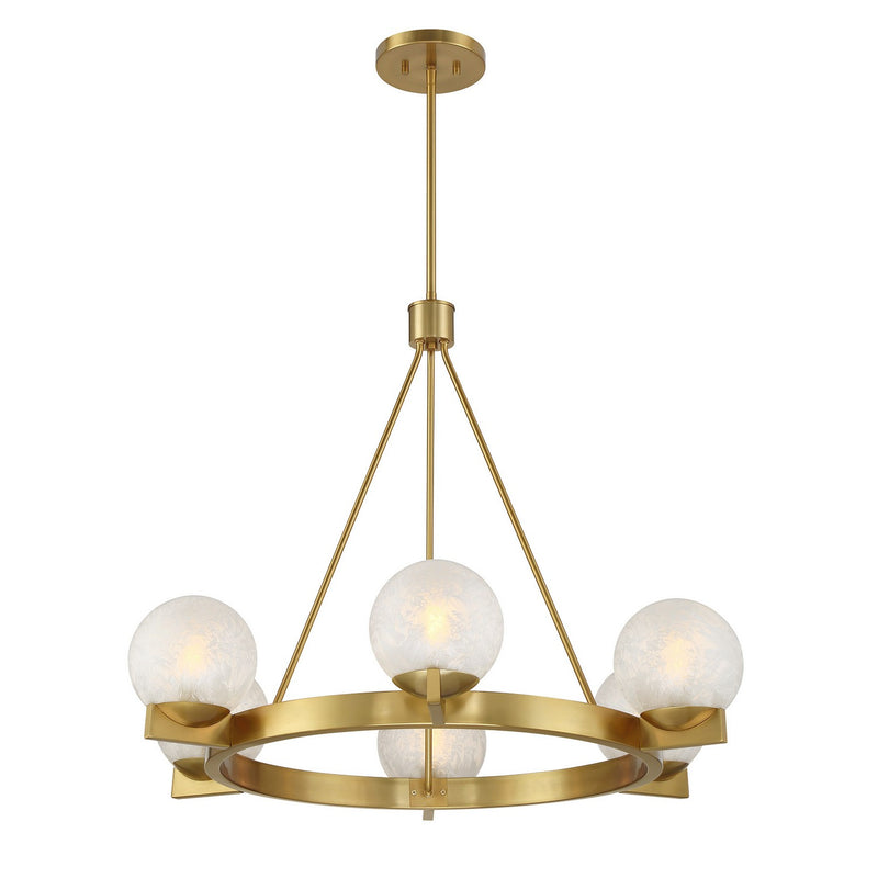 Six Light Chandelier<br /><span style="color:#4AB0CE;">Entrega: 4-10 dias en USA</span><br /><span style="color:#4AB0CE;font-size:60%;">PREGUNTE POR ENTREGA EN PANAMA</span><br />Collection: Darien<br />Finish: Warm Brass