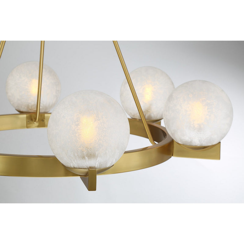 Six Light Chandelier<br /><span style="color:#4AB0CE;">Entrega: 4-10 dias en USA</span><br /><span style="color:#4AB0CE;font-size:60%;">PREGUNTE POR ENTREGA EN PANAMA</span><br />Collection: Darien<br />Finish: Warm Brass