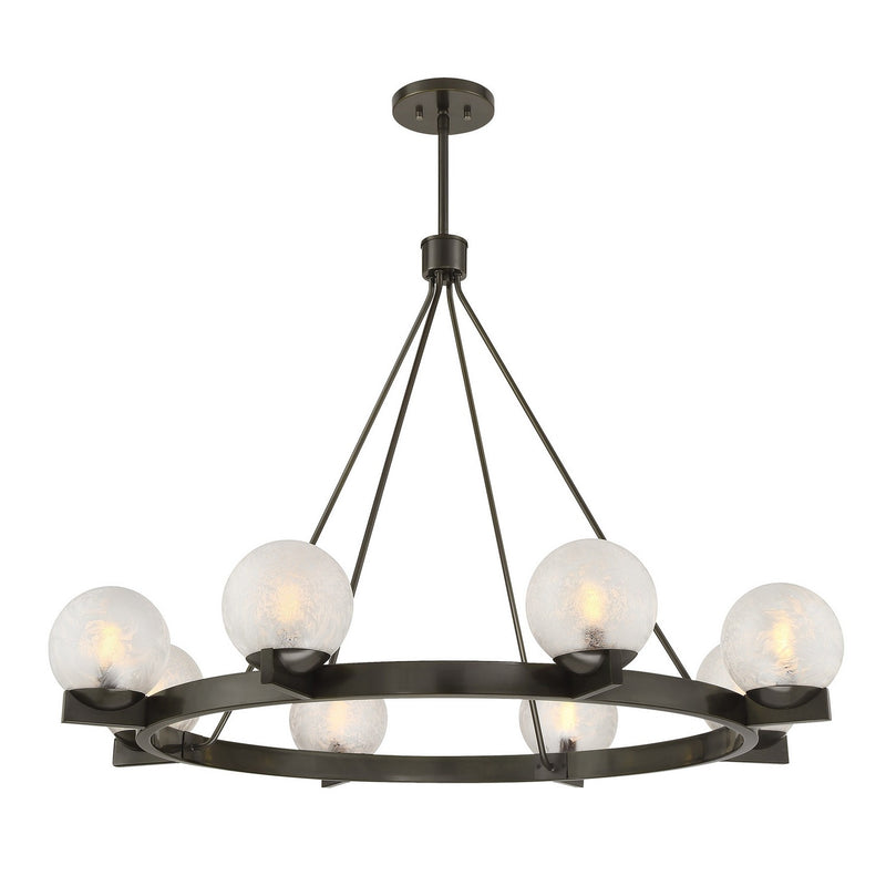 Eight Light Chandelier<br /><span style="color:#4AB0CE;">Entrega: 4-10 dias en USA</span><br /><span style="color:#4AB0CE;font-size:60%;">PREGUNTE POR ENTREGA EN PANAMA</span><br />Collection: Darien<br />Finish: Mediterranean Bronze