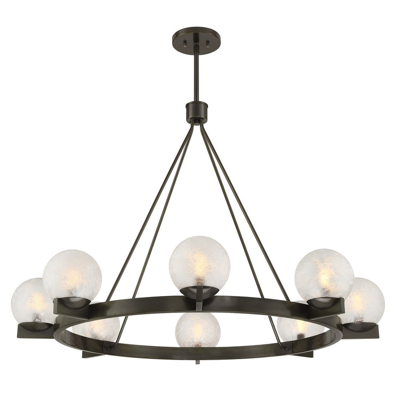 Eight Light Chandelier<br /><span style="color:#4AB0CE;">Entrega: 4-10 dias en USA</span><br /><span style="color:#4AB0CE;font-size:60%;">PREGUNTE POR ENTREGA EN PANAMA</span><br />Collection: Darien<br />Finish: Mediterranean Bronze