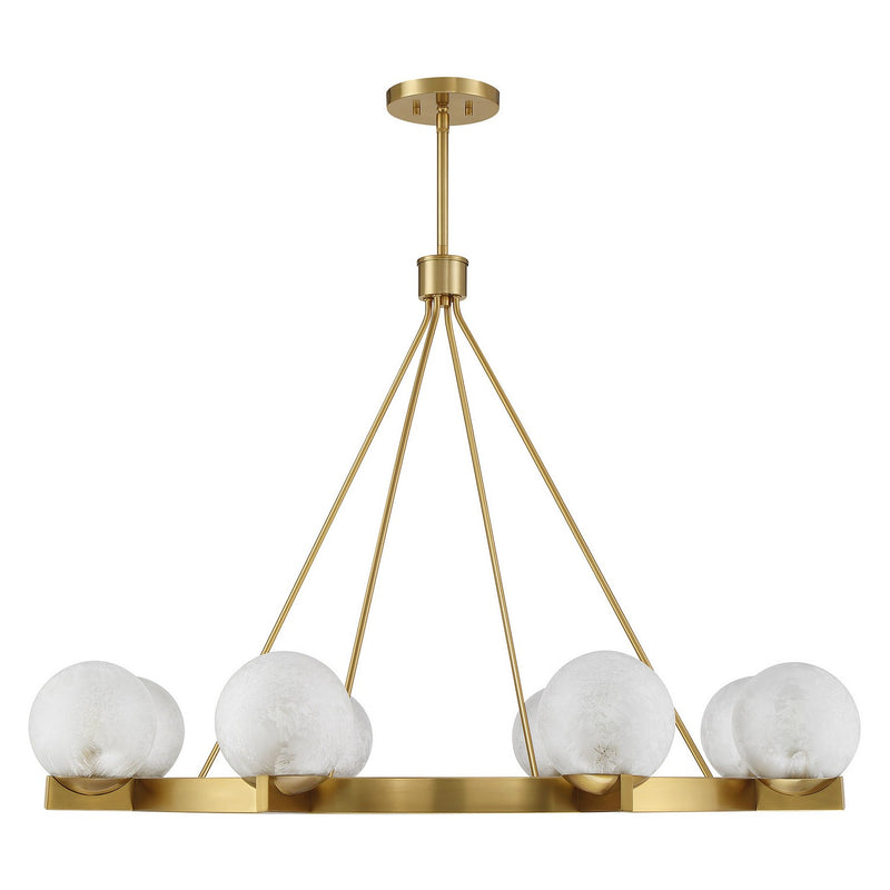 Eight Light Chandelier<br /><span style="color:#4AB0CE;">Entrega: 4-10 dias en USA</span><br /><span style="color:#4AB0CE;font-size:60%;">PREGUNTE POR ENTREGA EN PANAMA</span><br />Collection: Darien<br />Finish: Warm Brass