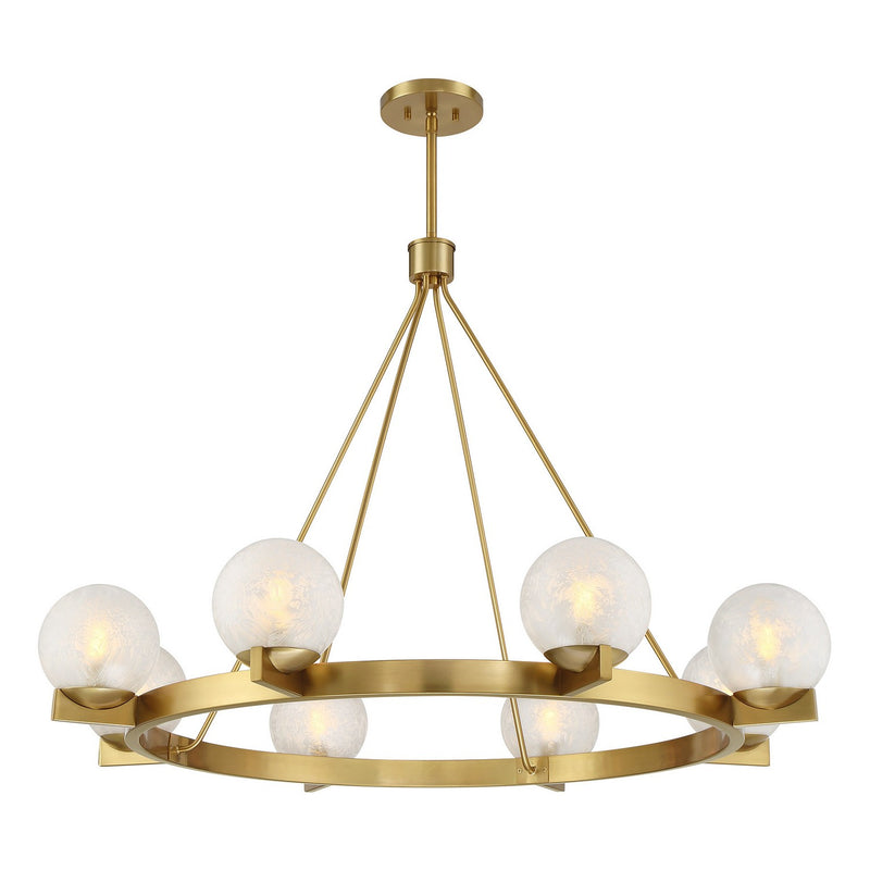 Eight Light Chandelier<br /><span style="color:#4AB0CE;">Entrega: 4-10 dias en USA</span><br /><span style="color:#4AB0CE;font-size:60%;">PREGUNTE POR ENTREGA EN PANAMA</span><br />Collection: Darien<br />Finish: Warm Brass