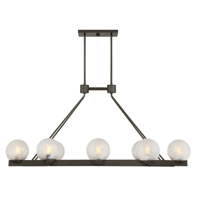 Eight Light Linear Chandelier<br /><span style="color:#4AB0CE;">Entrega: 4-10 dias en USA</span><br /><span style="color:#4AB0CE;font-size:60%;">PREGUNTE POR ENTREGA EN PANAMA</span><br />Collection: Darien<br />Finish: Mediterranean Bronze