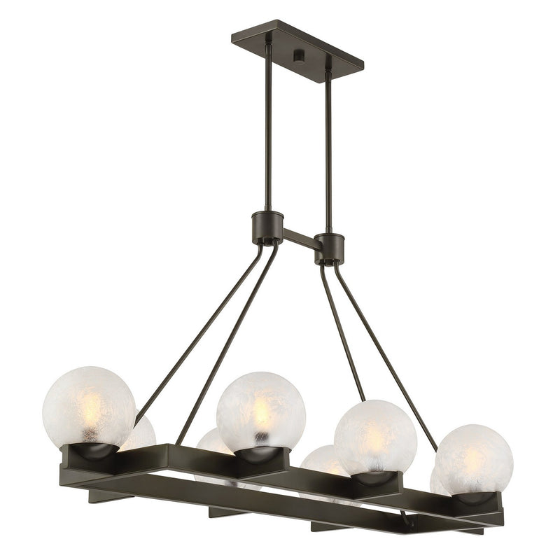 Eight Light Linear Chandelier<br /><span style="color:#4AB0CE;">Entrega: 4-10 dias en USA</span><br /><span style="color:#4AB0CE;font-size:60%;">PREGUNTE POR ENTREGA EN PANAMA</span><br />Collection: Darien<br />Finish: Mediterranean Bronze