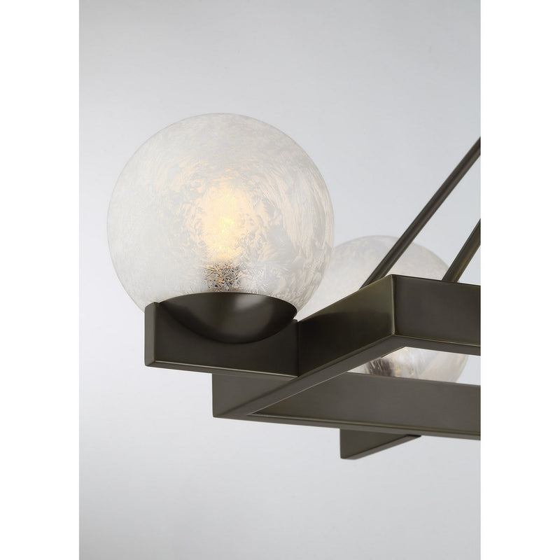 Eight Light Linear Chandelier<br /><span style="color:#4AB0CE;">Entrega: 4-10 dias en USA</span><br /><span style="color:#4AB0CE;font-size:60%;">PREGUNTE POR ENTREGA EN PANAMA</span><br />Collection: Darien<br />Finish: Mediterranean Bronze