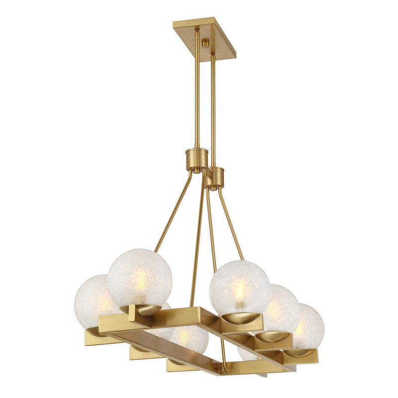 Eight Light Linear Chandelier<br /><span style="color:#4AB0CE;">Entrega: 4-10 dias en USA</span><br /><span style="color:#4AB0CE;font-size:60%;">PREGUNTE POR ENTREGA EN PANAMA</span><br />Collection: Darien<br />Finish: Warm Brass