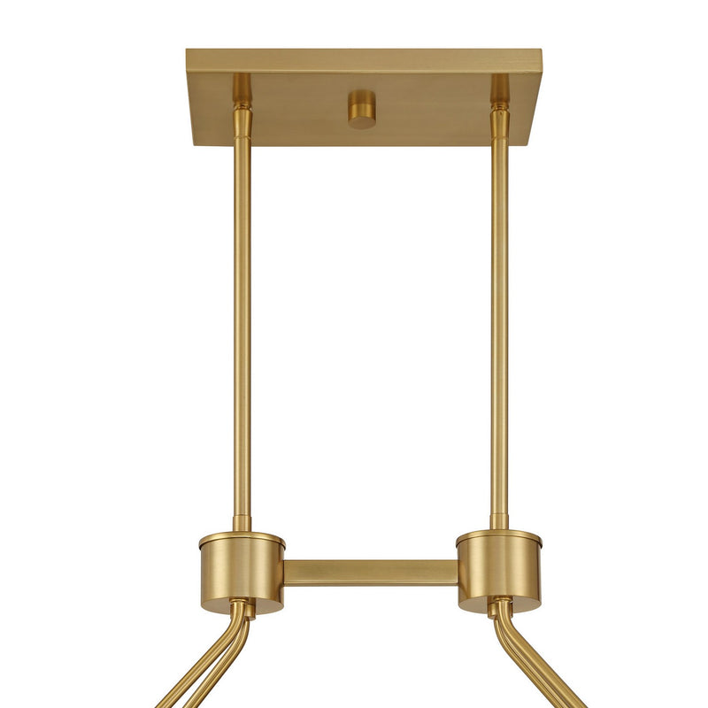 Eight Light Linear Chandelier<br /><span style="color:#4AB0CE;">Entrega: 4-10 dias en USA</span><br /><span style="color:#4AB0CE;font-size:60%;">PREGUNTE POR ENTREGA EN PANAMA</span><br />Collection: Darien<br />Finish: Warm Brass
