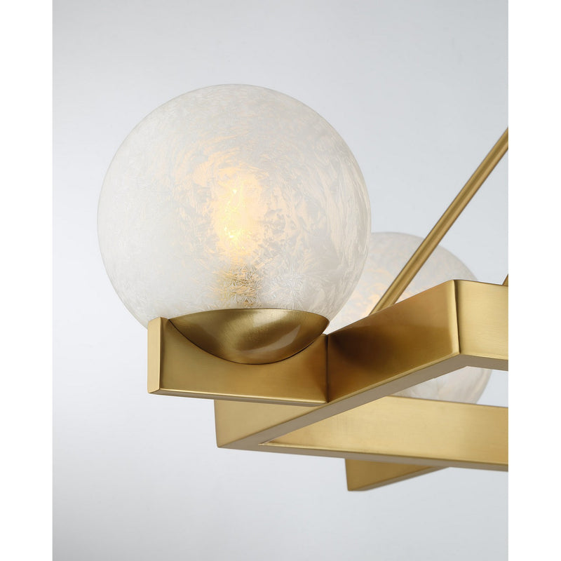 Eight Light Linear Chandelier<br /><span style="color:#4AB0CE;">Entrega: 4-10 dias en USA</span><br /><span style="color:#4AB0CE;font-size:60%;">PREGUNTE POR ENTREGA EN PANAMA</span><br />Collection: Darien<br />Finish: Warm Brass