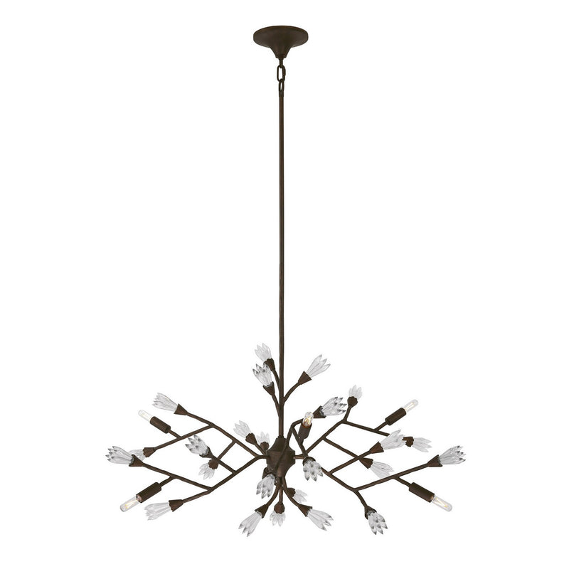 Six Light Chandelier<br /><span style="color:#4AB0CE;">Entrega: 4-10 dias en USA</span><br /><span style="color:#4AB0CE;font-size:60%;">PREGUNTE POR ENTREGA EN PANAMA</span><br />Collection: Malinda<br />Finish: Bark