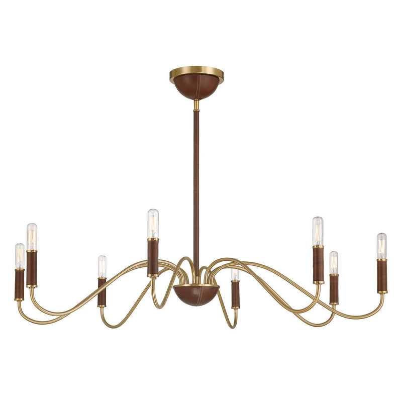 Eight Light Chandelier<br /><span style="color:#4AB0CE;">Entrega: 4-10 dias en USA</span><br /><span style="color:#4AB0CE;font-size:60%;">PREGUNTE POR ENTREGA EN PANAMA</span><br />Collection: Abeline<br />Finish: Warm Brass