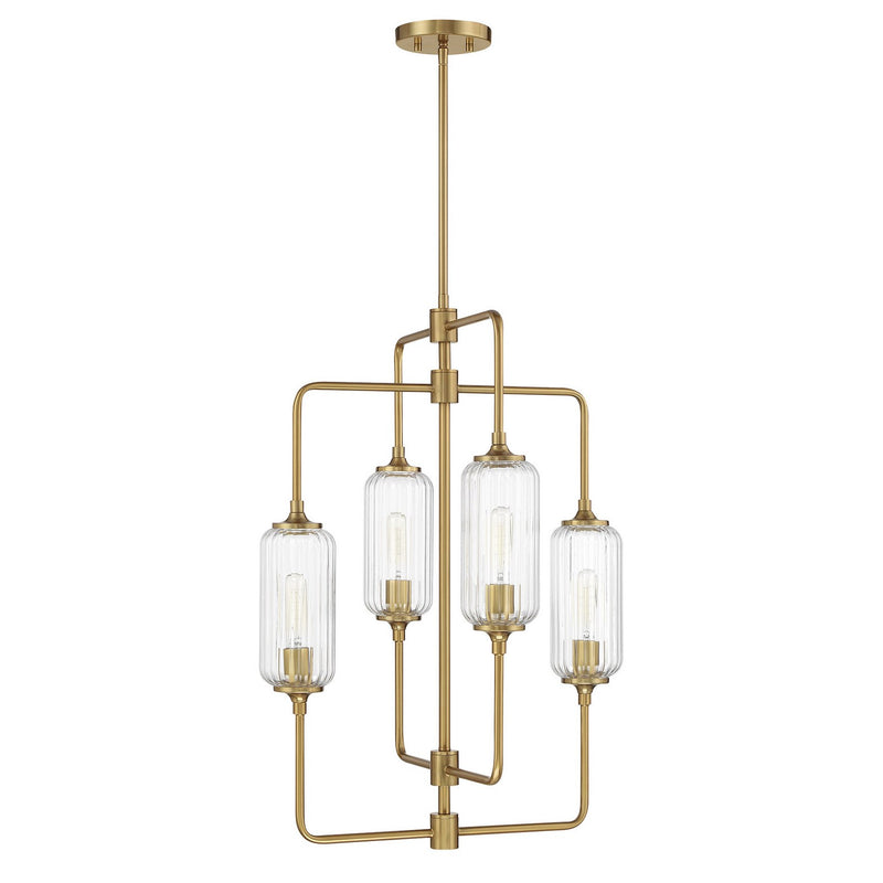 Four Light Chandelier<br /><span style="color:#4AB0CE;">Entrega: 4-10 dias en USA</span><br /><span style="color:#4AB0CE;font-size:60%;">PREGUNTE POR ENTREGA EN PANAMA</span><br />Collection: Holton<br />Finish: Warm Brass