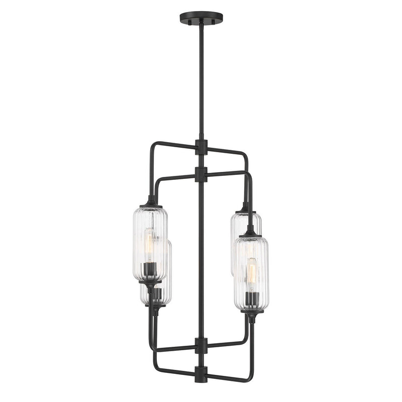 Four Light Chandelier<br /><span style="color:#4AB0CE;">Entrega: 4-10 dias en USA</span><br /><span style="color:#4AB0CE;font-size:60%;">PREGUNTE POR ENTREGA EN PANAMA</span><br />Collection: Holton<br />Finish: Matte Black