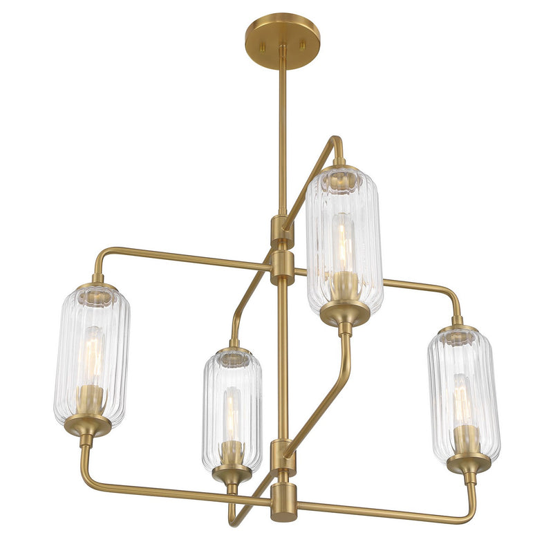Four Light Chandelier<br /><span style="color:#4AB0CE;">Entrega: 4-10 dias en USA</span><br /><span style="color:#4AB0CE;font-size:60%;">PREGUNTE POR ENTREGA EN PANAMA</span><br />Collection: Holton<br />Finish: Warm Brass