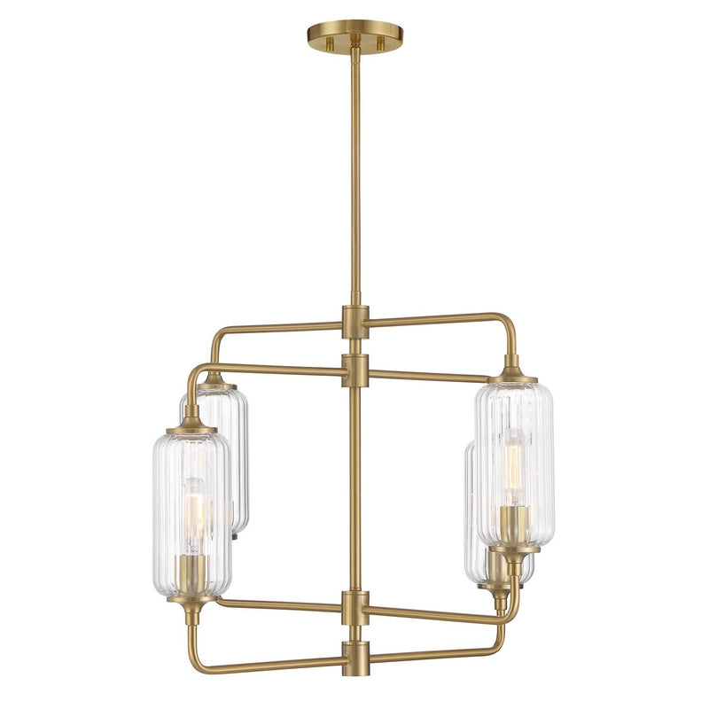 Four Light Chandelier<br /><span style="color:#4AB0CE;">Entrega: 4-10 dias en USA</span><br /><span style="color:#4AB0CE;font-size:60%;">PREGUNTE POR ENTREGA EN PANAMA</span><br />Collection: Holton<br />Finish: Warm Brass