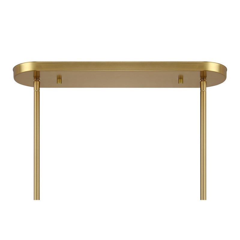 Six Light Linear Chandelier<br /><span style="color:#4AB0CE;">Entrega: 4-10 dias en USA</span><br /><span style="color:#4AB0CE;font-size:60%;">PREGUNTE POR ENTREGA EN PANAMA</span><br />Collection: Holton<br />Finish: Warm Brass