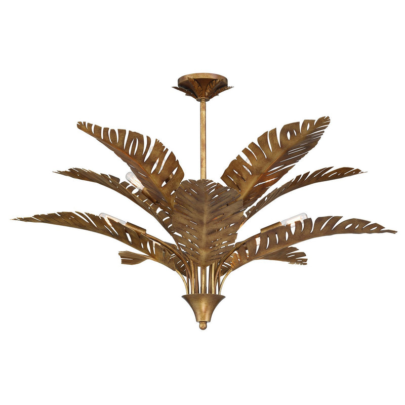 Ten Light Chandelier<br /><span style="color:#4AB0CE;">Entrega: 4-10 dias en USA</span><br /><span style="color:#4AB0CE;font-size:60%;">PREGUNTE POR ENTREGA EN PANAMA</span><br />Collection: Palmera<br />Finish: Gold Vein