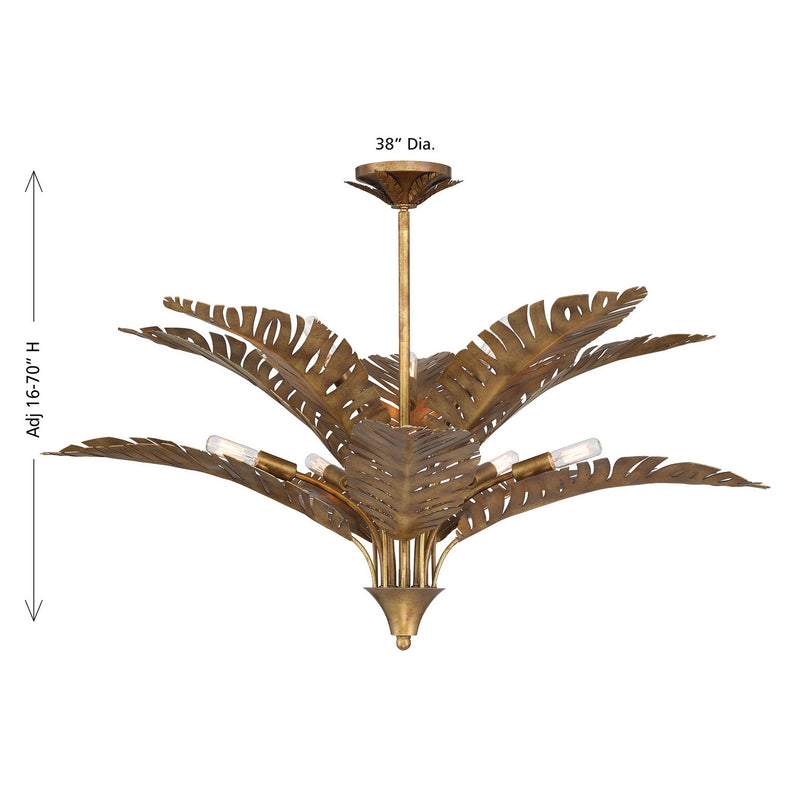 Savoy House - 1-3066-10-274 - Ten Light Chandelier - Palmera - Gold Vein