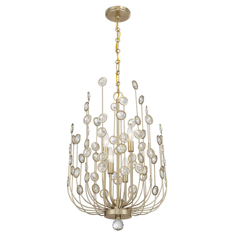 Four Light Chandelier<br /><span style="color:#4AB0CE;">Entrega: 4-10 dias en USA</span><br /><span style="color:#4AB0CE;font-size:60%;">PREGUNTE POR ENTREGA EN PANAMA</span><br />Collection: Irina<br />Finish: Noble Brass