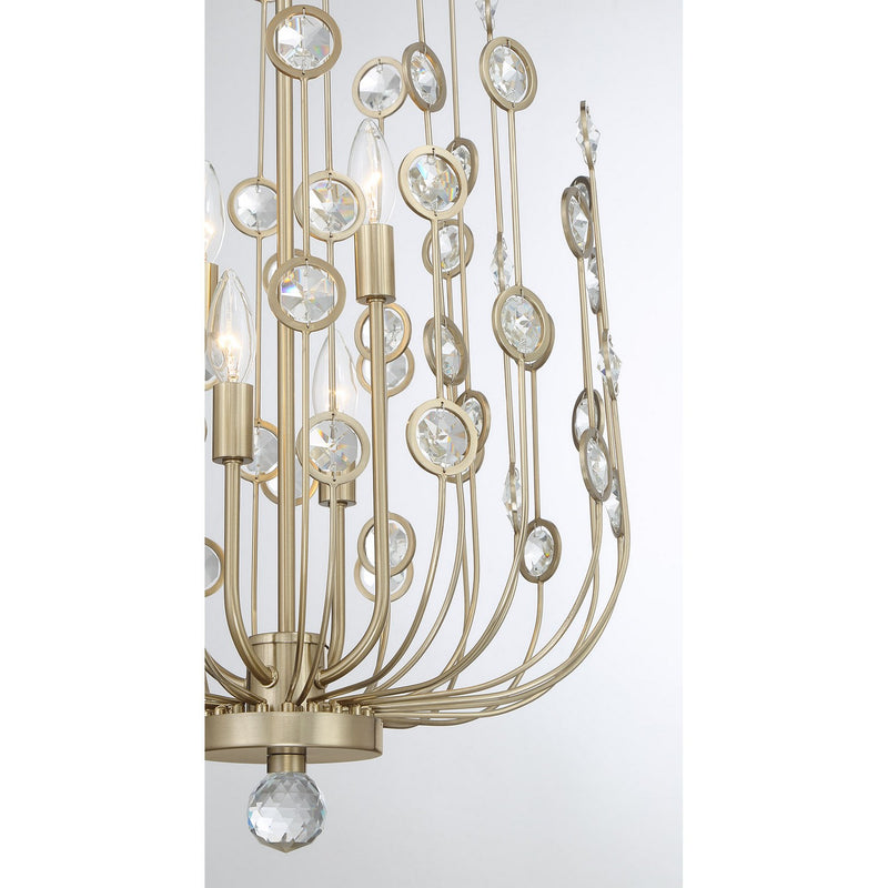 Four Light Chandelier<br /><span style="color:#4AB0CE;">Entrega: 4-10 dias en USA</span><br /><span style="color:#4AB0CE;font-size:60%;">PREGUNTE POR ENTREGA EN PANAMA</span><br />Collection: Irina<br />Finish: Noble Brass