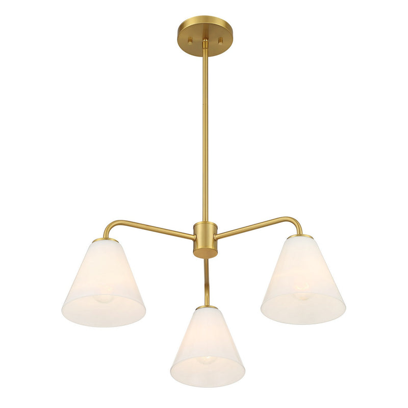 Three Light Chandelier<br /><span style="color:#4AB0CE;">Entrega: 4-10 dias en USA</span><br /><span style="color:#4AB0CE;font-size:60%;">PREGUNTE POR ENTREGA EN PANAMA</span><br />Collection: Blair<br />Finish: Warm Brass